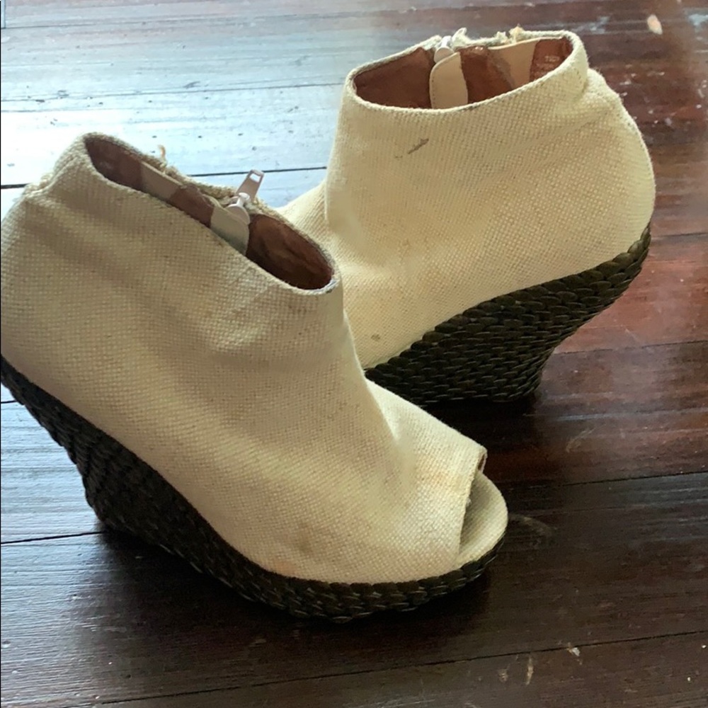Jeffrey Campbell Studded Wedge Peep Toe Heels